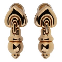 Vintage Bulgari Drop Gold Earrings