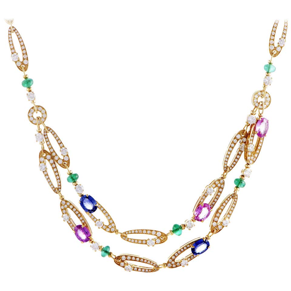 Pink emerald necklace Clearance