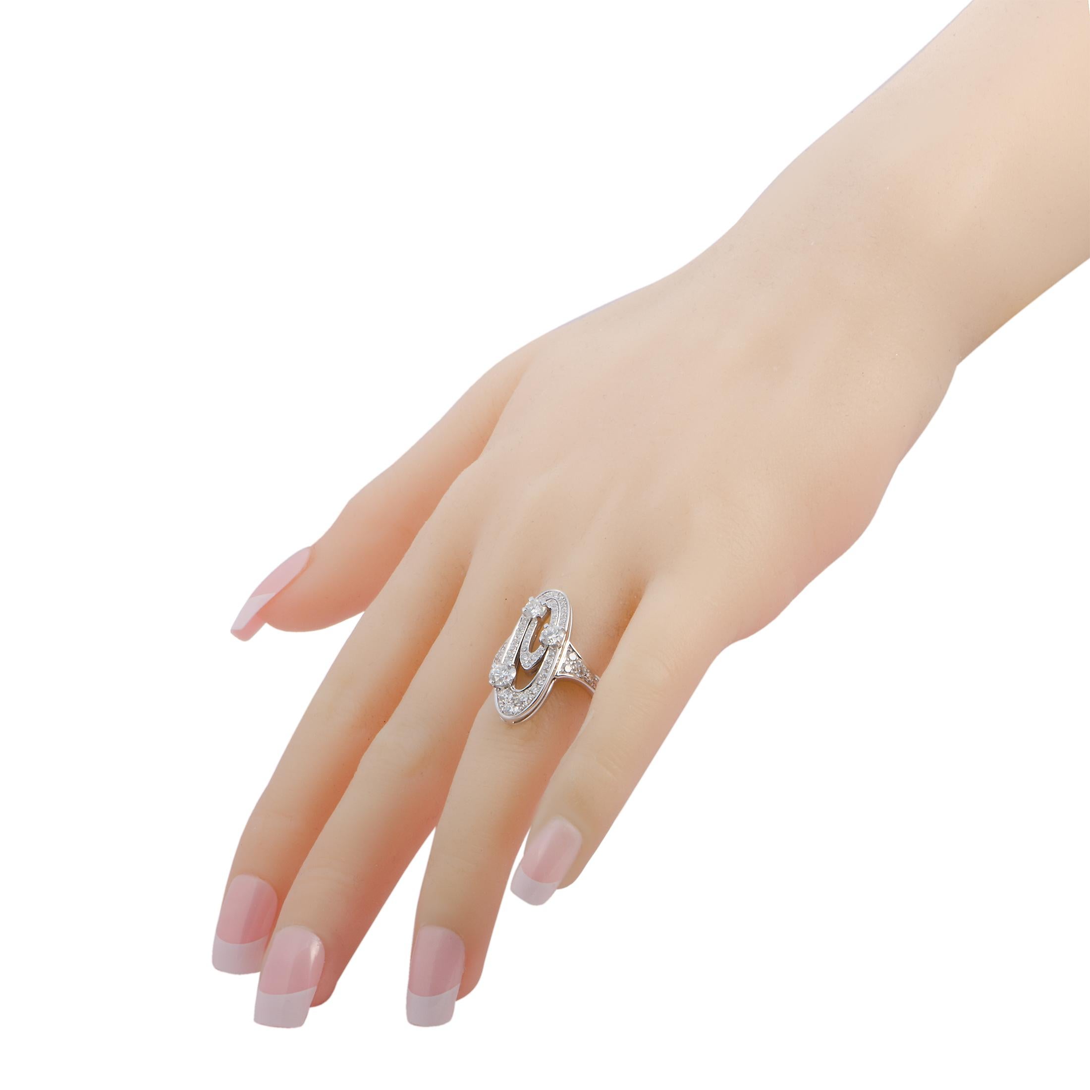 Bulgari Elisia Diamond Pave White Gold Necklace, Earrings and Ring Set 4