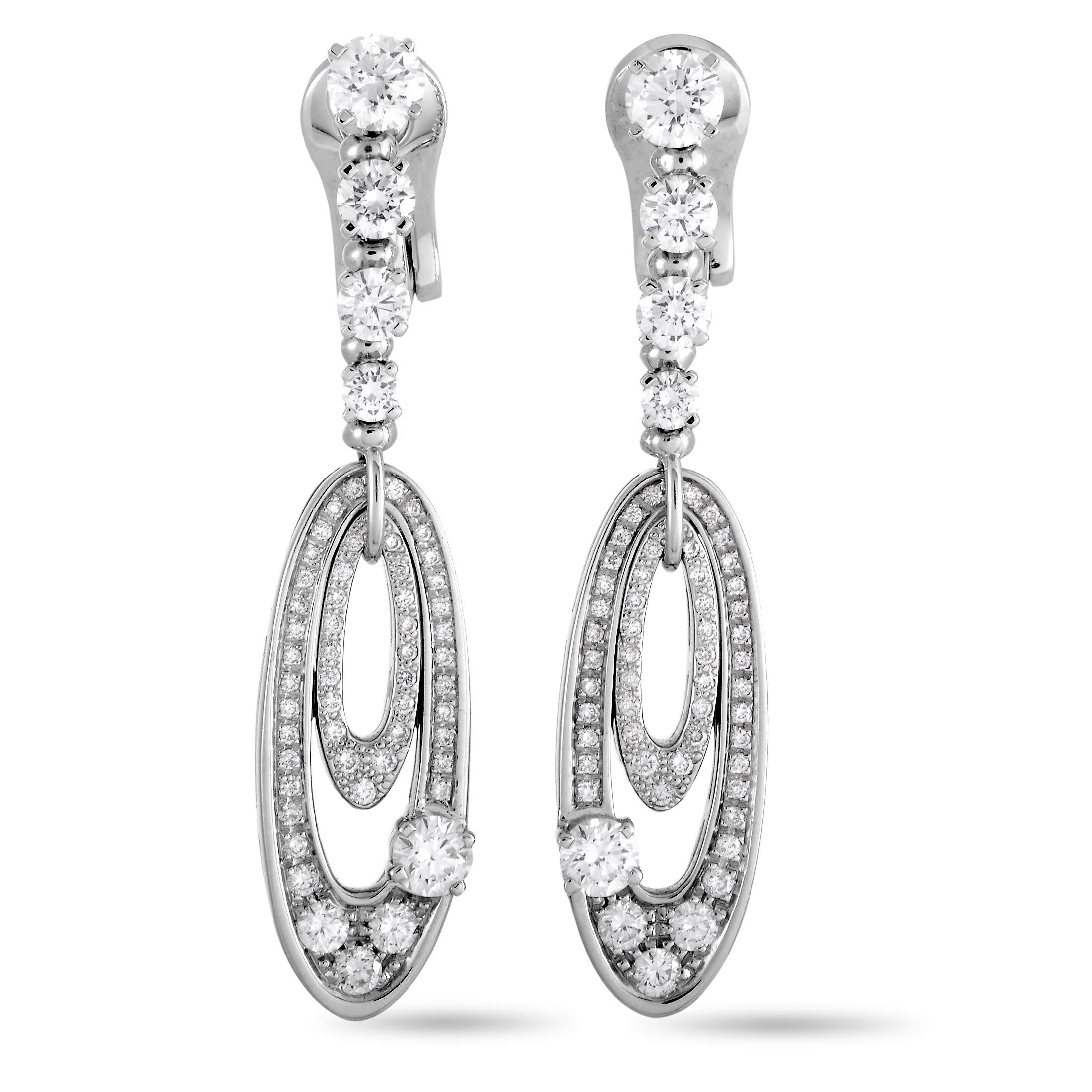 Bulgari Elisia Diamond Pave White Gold Necklace, Earrings and Ring Set 7