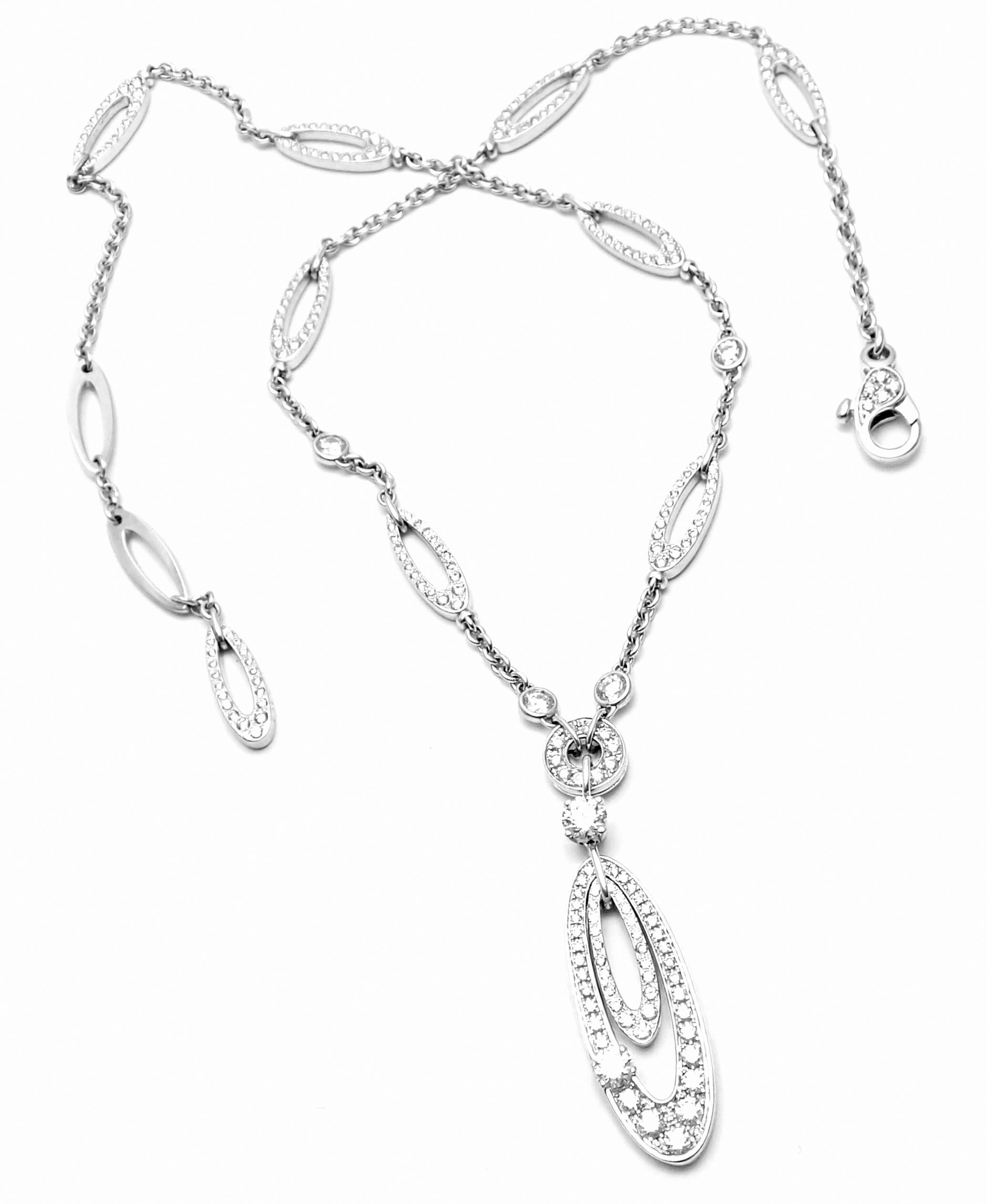 Bulgari Elisia Diamond White Gold Drop Necklace 5