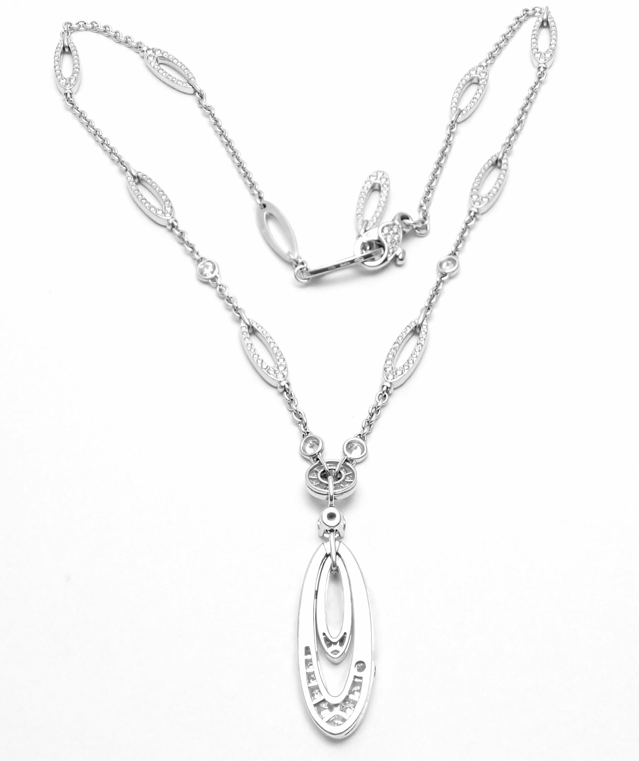 Bulgari Elisia Diamond White Gold Drop Necklace 1