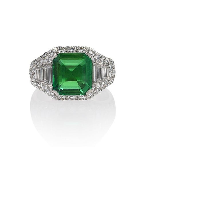 Emerald Cut Bulgari Emerald and Diamond 