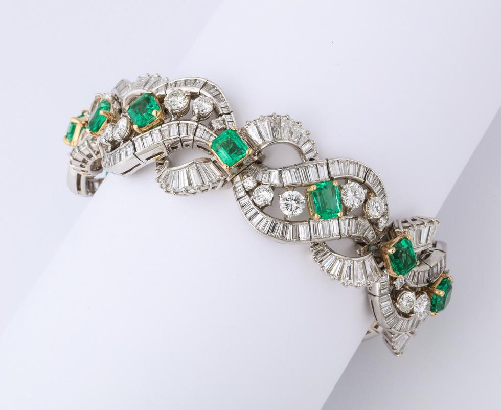 Bulgari Smaragd-Diamant-Armband (Moderne)