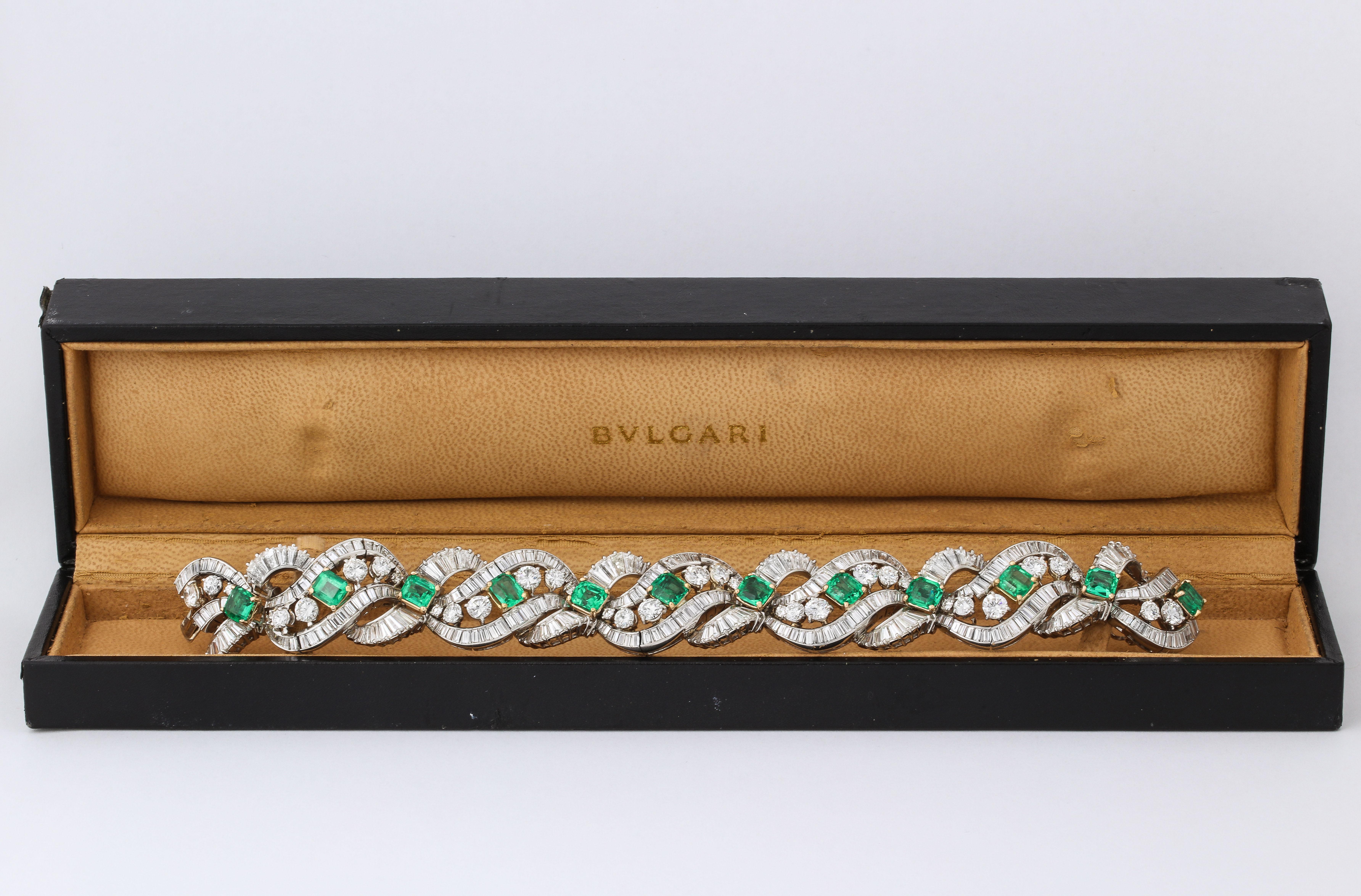 Bulgari Smaragd-Diamant-Armband für Damen oder Herren