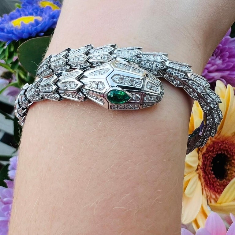Emerald Bracelet Bvlgari Bracelet Diamond Serpenti Bulgari Amber
