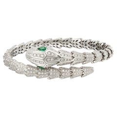 Bulgari Emerald & Diamond Serpenti Bracelet