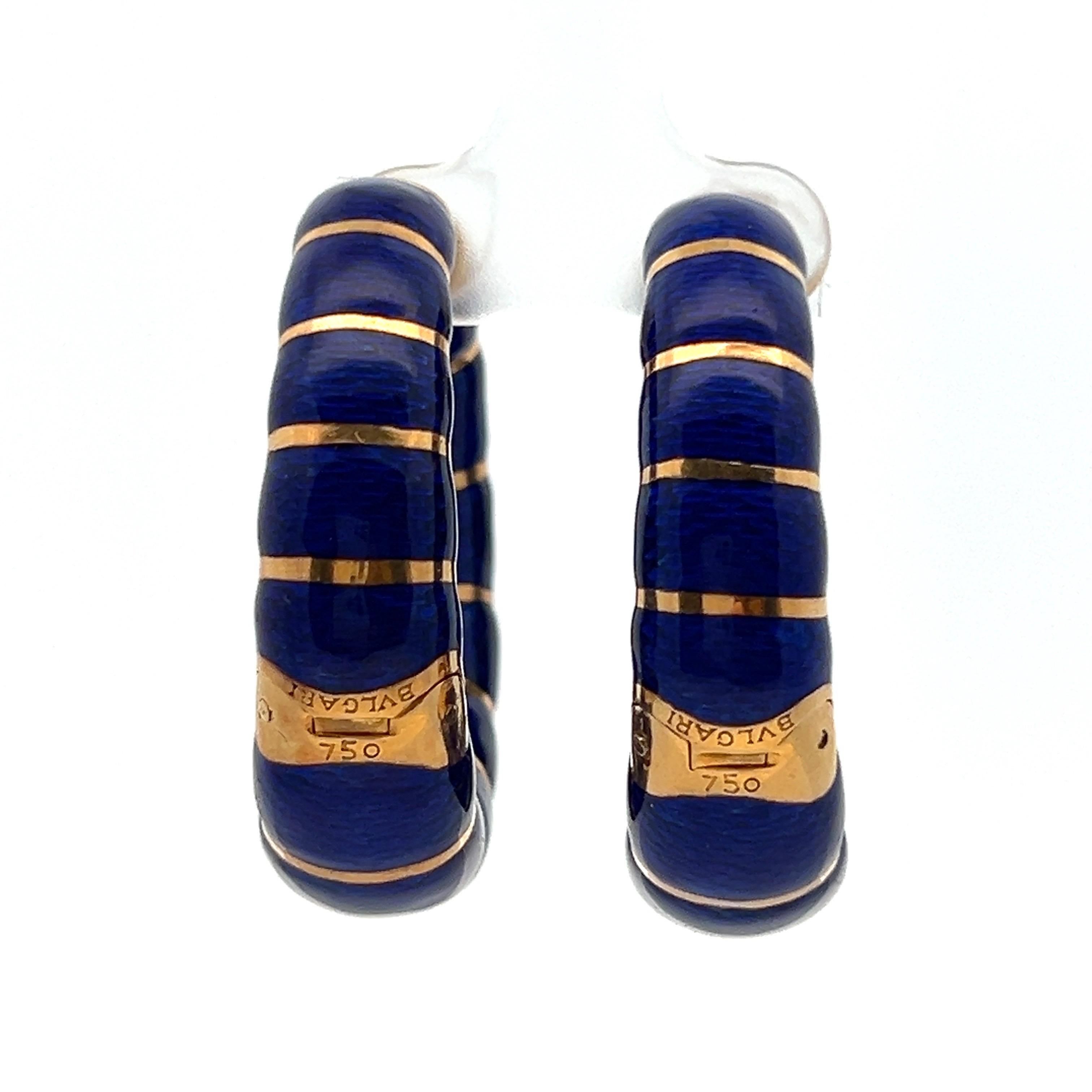 Bulgari Emaille-Reifen-Ohrringe 7