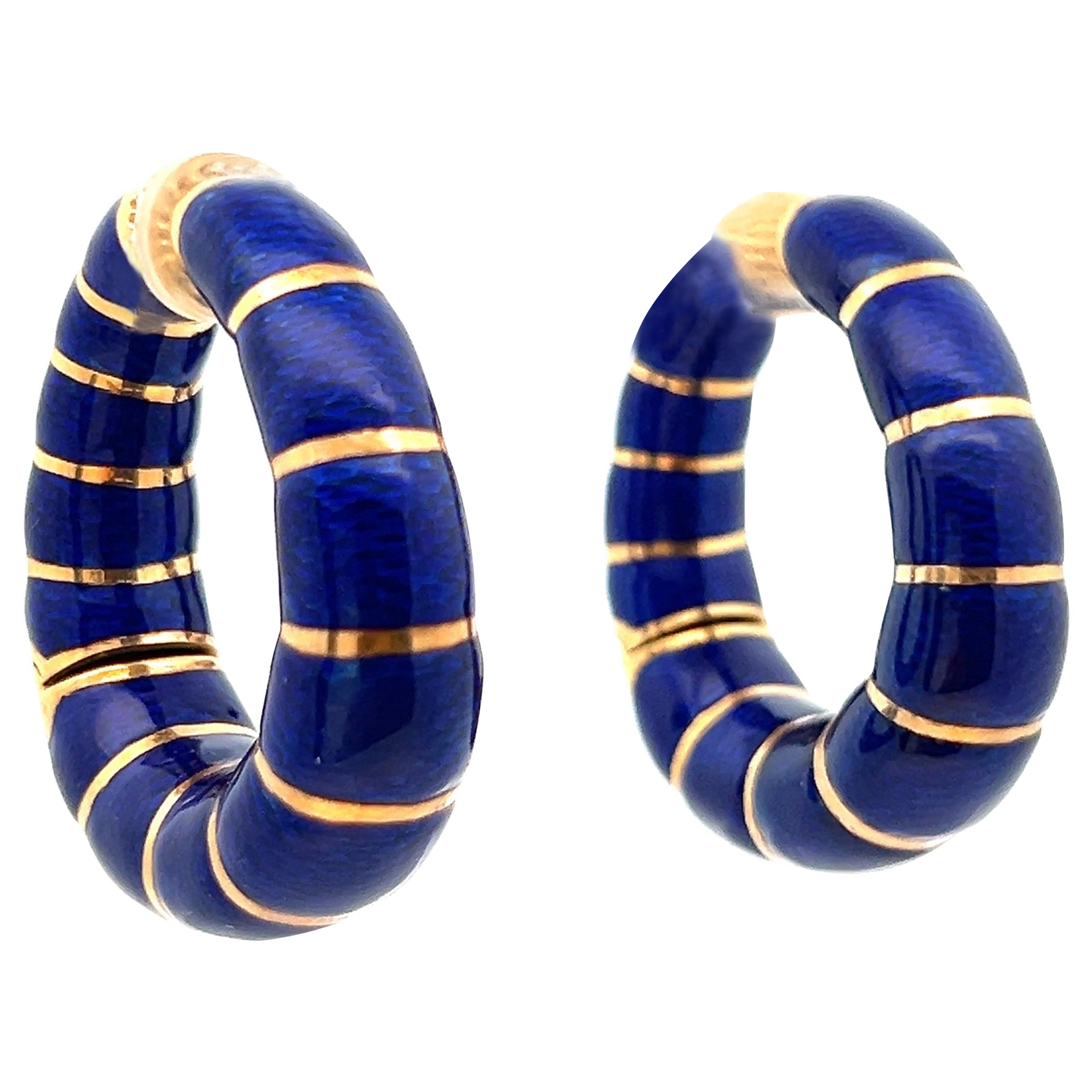 Bulgari Emaille-Reifen-Ohrringe