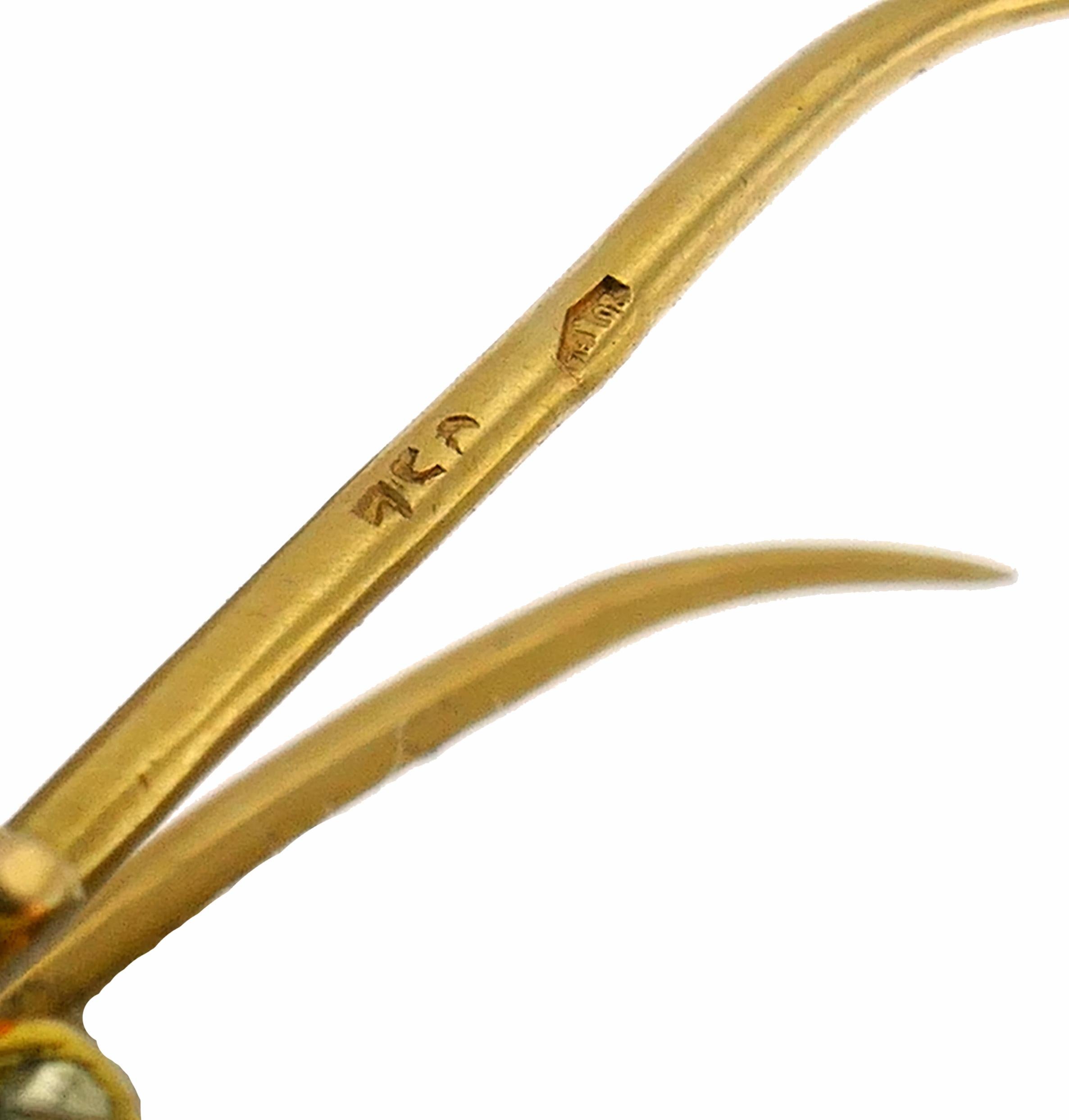 Bulgari Enamel Yellow Gold Elephant Pin Brooch Clip 2