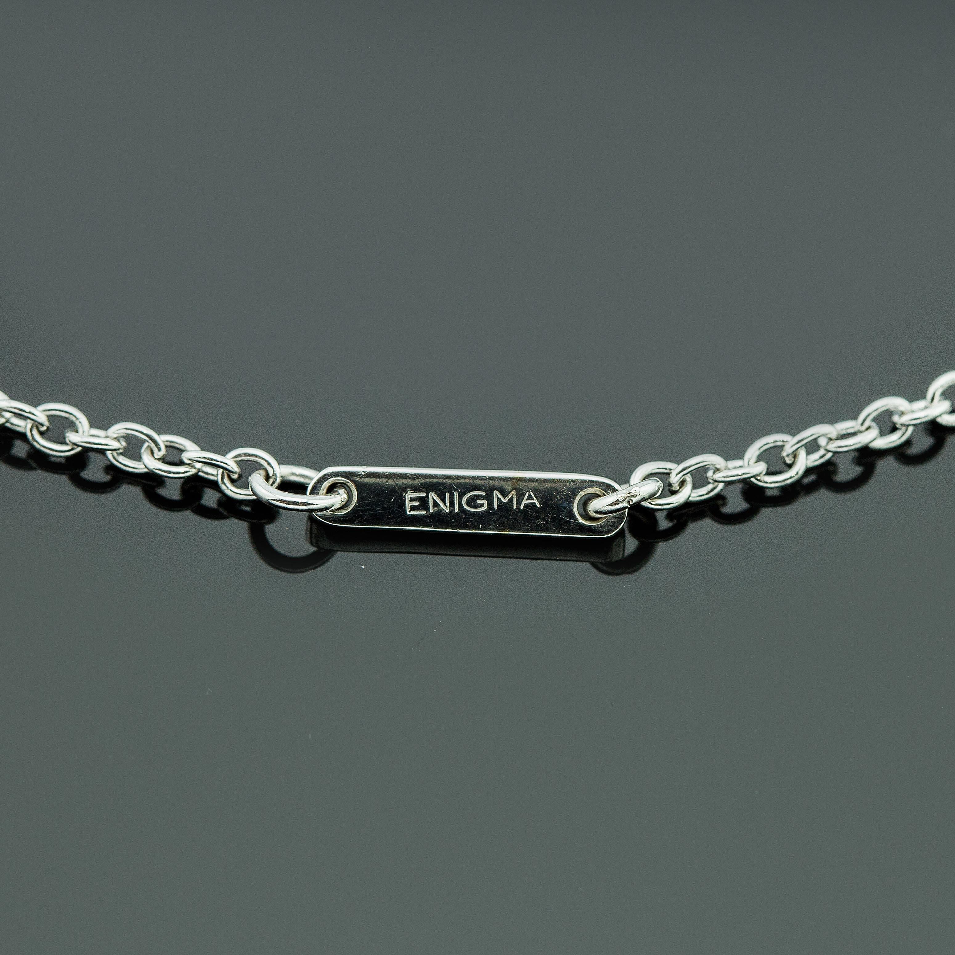 Collar Colgante Labios Diamantes Bulgari Enigma Oro Blanco 18K en venta 5