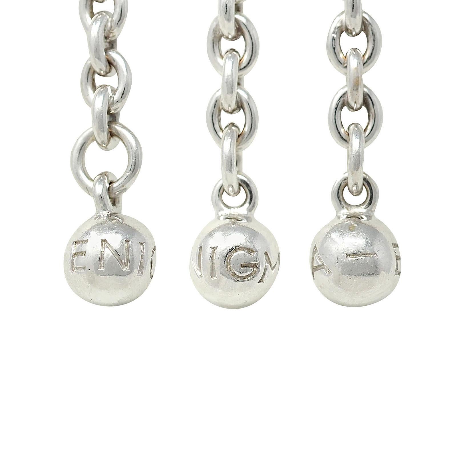 Bulgari Enigma 2000, collana a catena con diamanti in oro 18 carati da 2,50 carati, con labbra a stazione in vendita 2