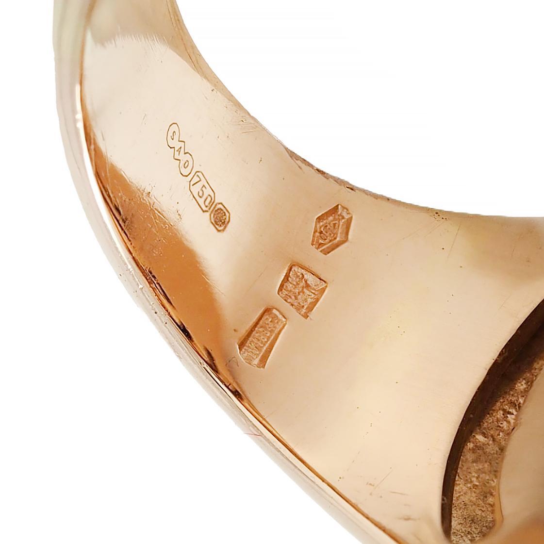 Bulgari Enigma Contemporay Diamond Jet Coral 18 Karat Rose Gold Lip Ring 4