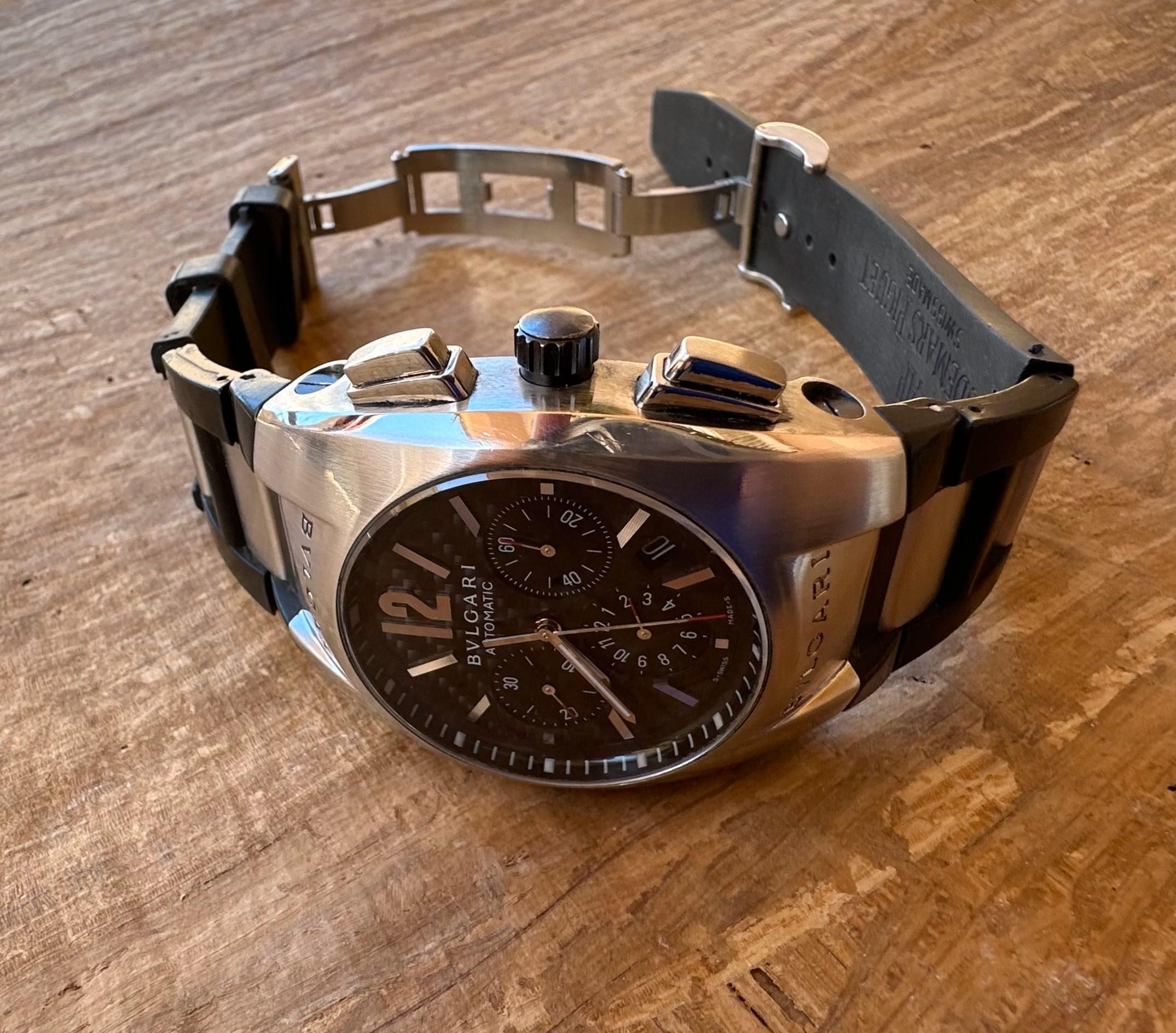 Bulgari Ergon Chronograph Automatic ref EG40SCH Watch For Sale 9