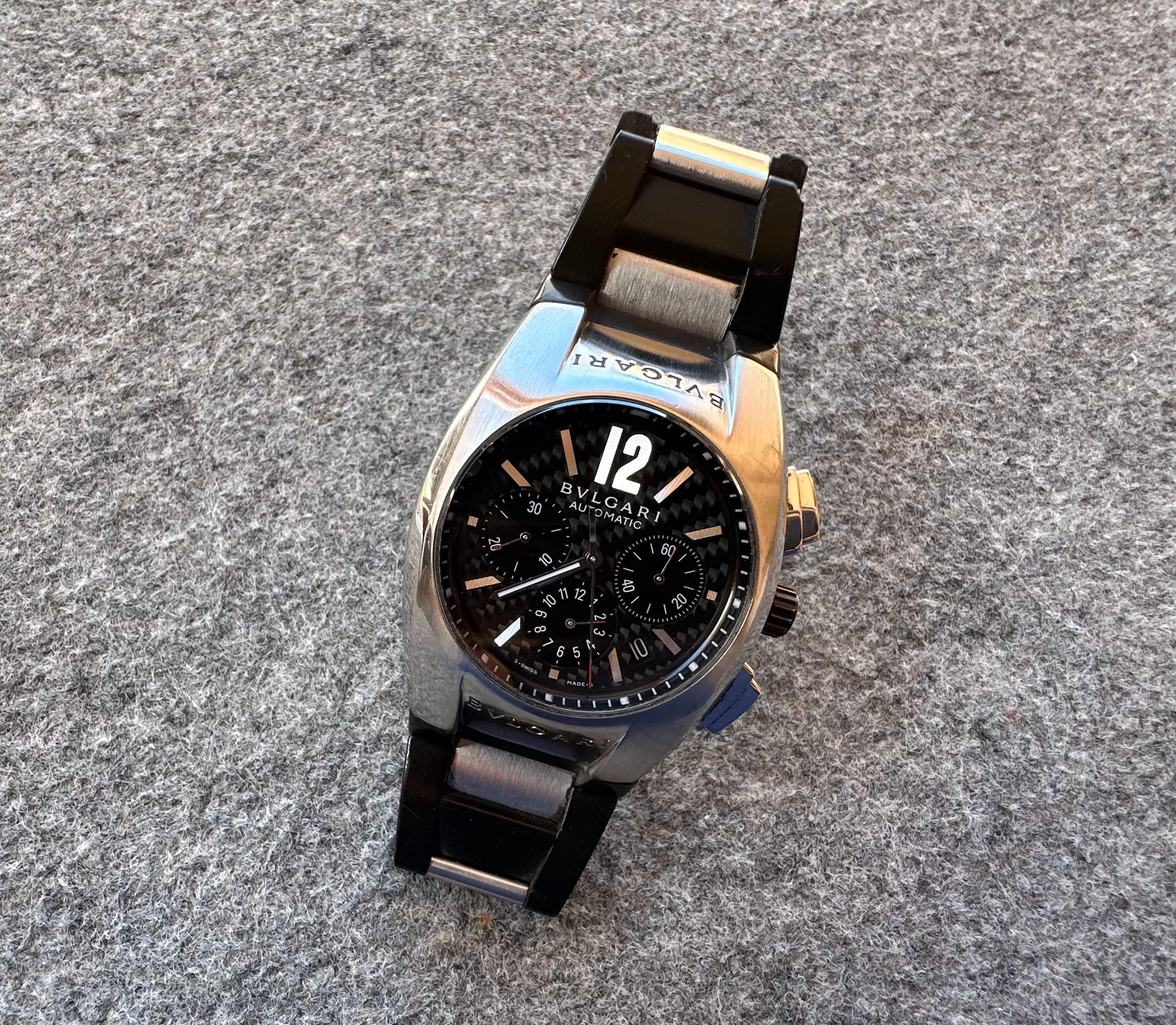Bulgari Ergon Chronograph Automatic ref EG40SCH Watch For Sale 15