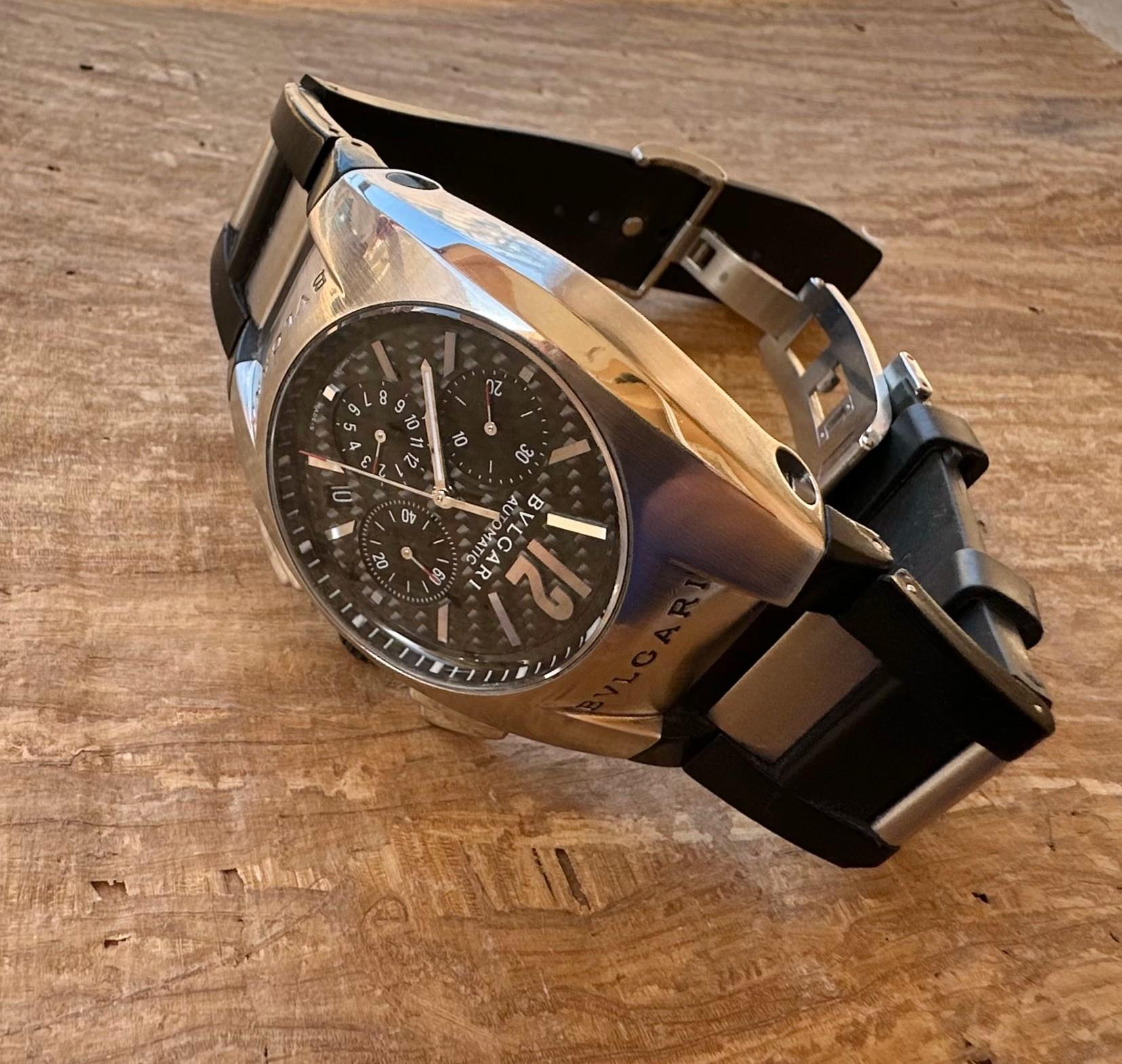 Bulgari Ergon Chronograph Automatic ref EG40SCH Watch In Good Condition For Sale In Toronto, CA