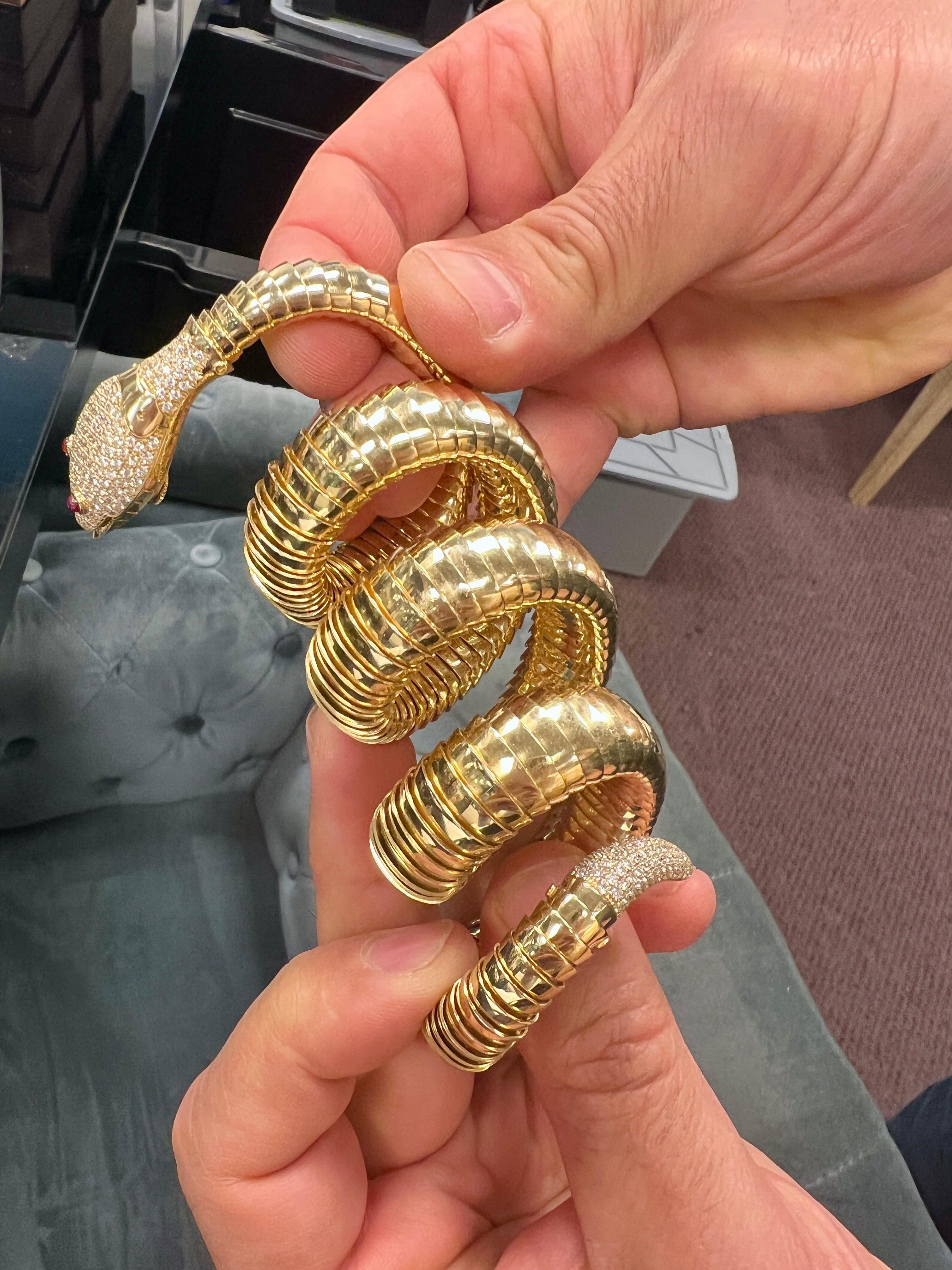 Orologio Bulgari Straordinario Serpenti Tubogas Bracciale in oro 18k in vendita 1