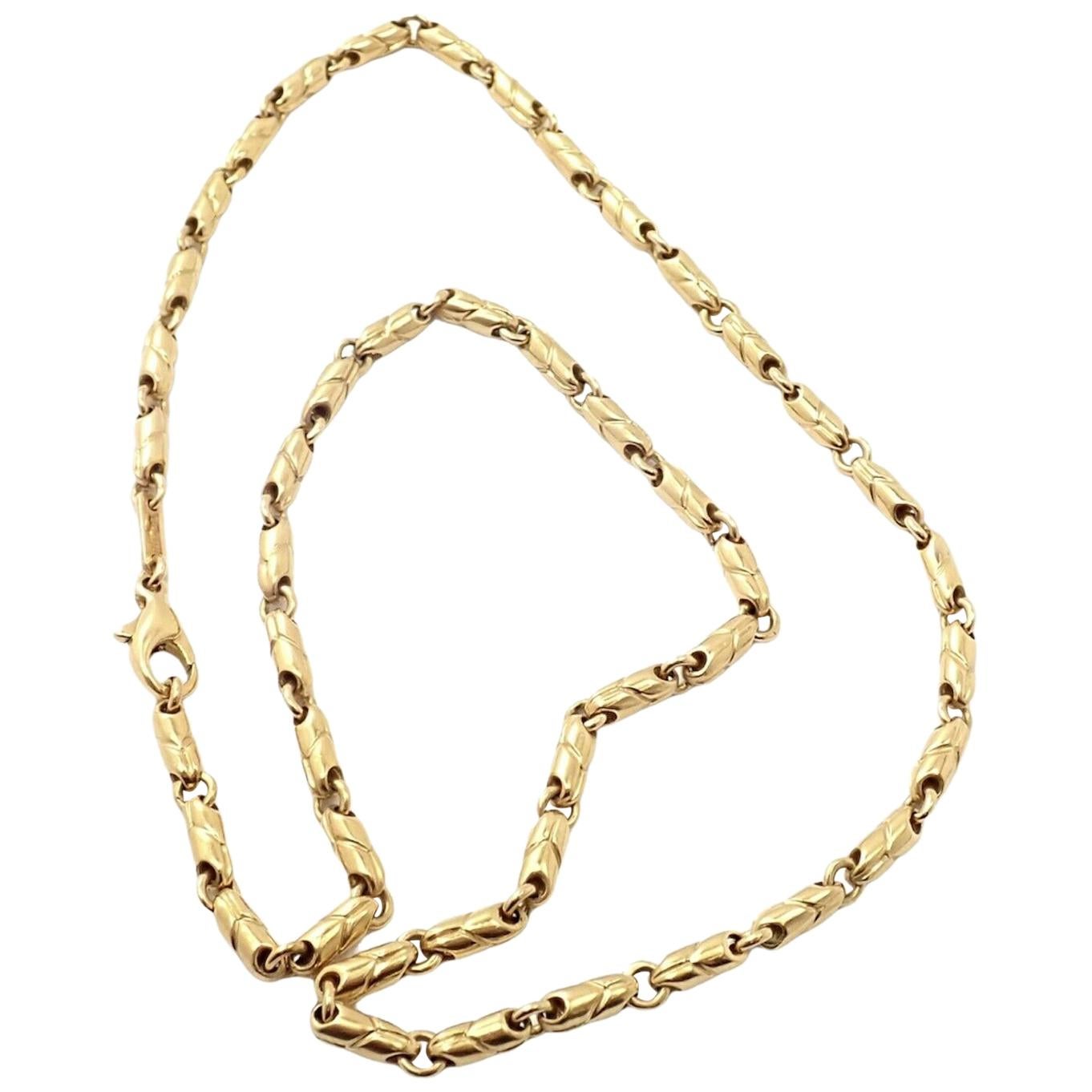 Bulgari Fancy Link Yellow Gold Chain Necklace