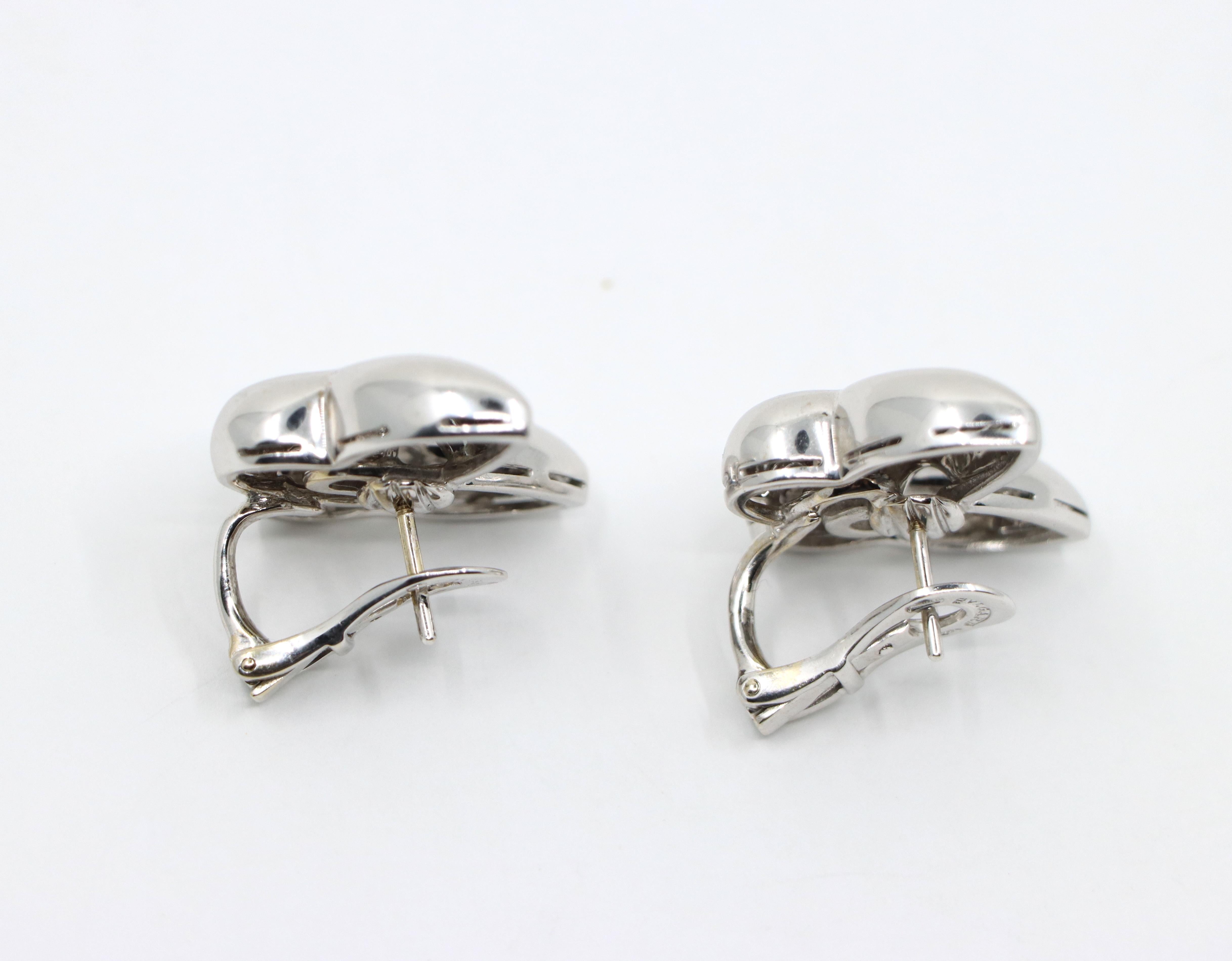 Bulgari Farfalle 18K White Gold Butterfly Earring For Sale 6