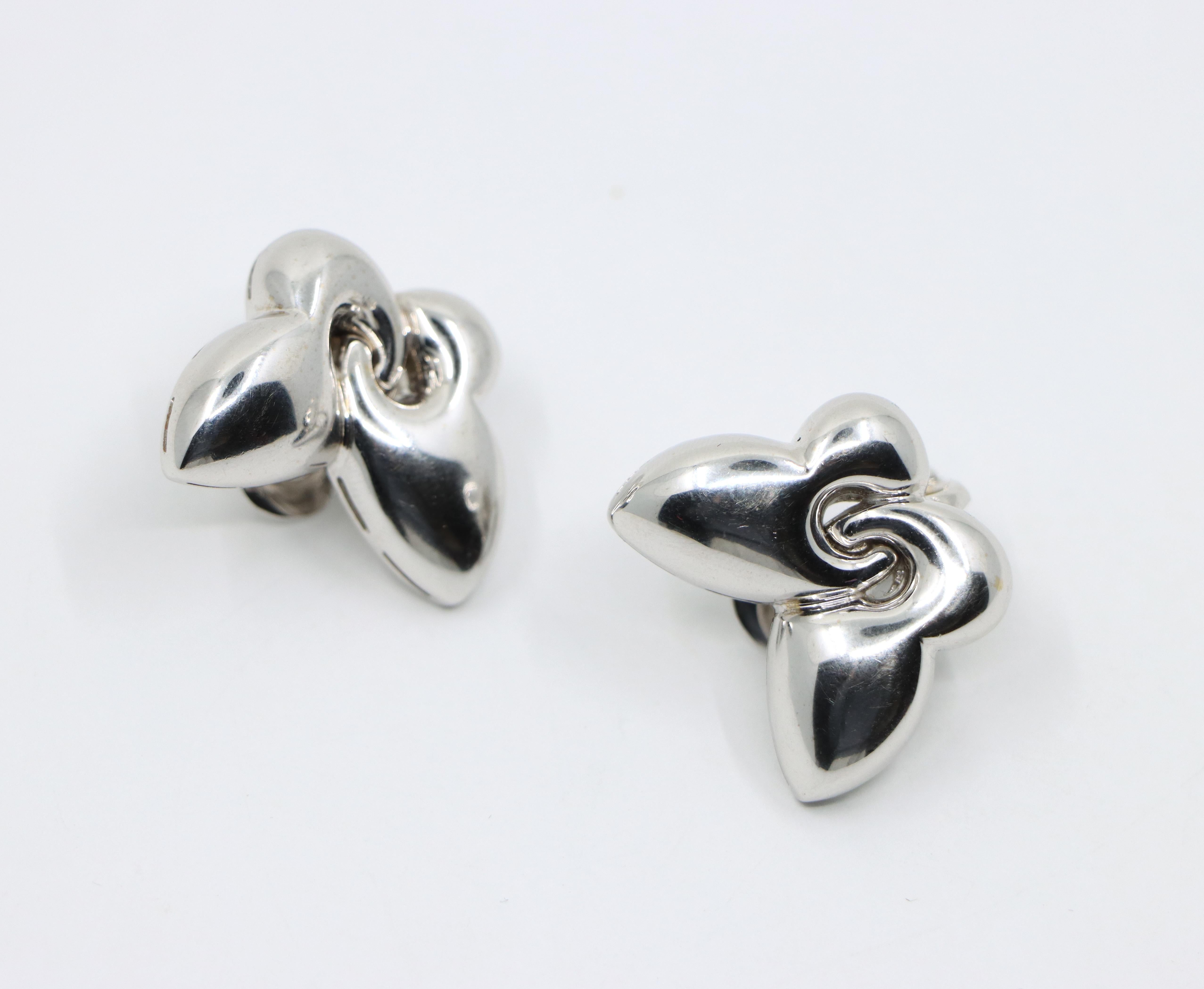 Bulgari Farfalle 18K White Gold Butterfly Earring For Sale 7