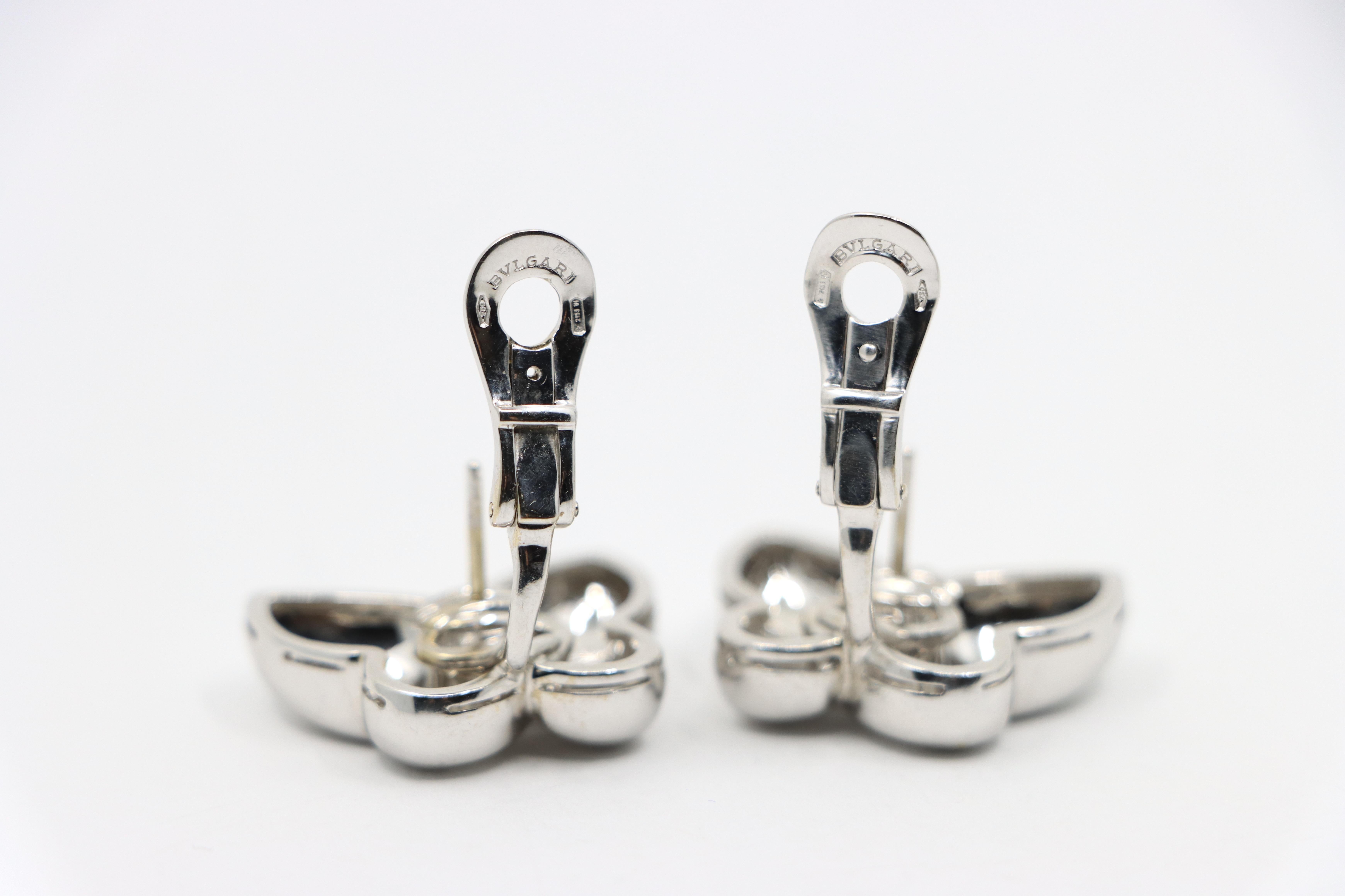 Bulgari Farfalle 18K White Gold Butterfly Earring For Sale 10