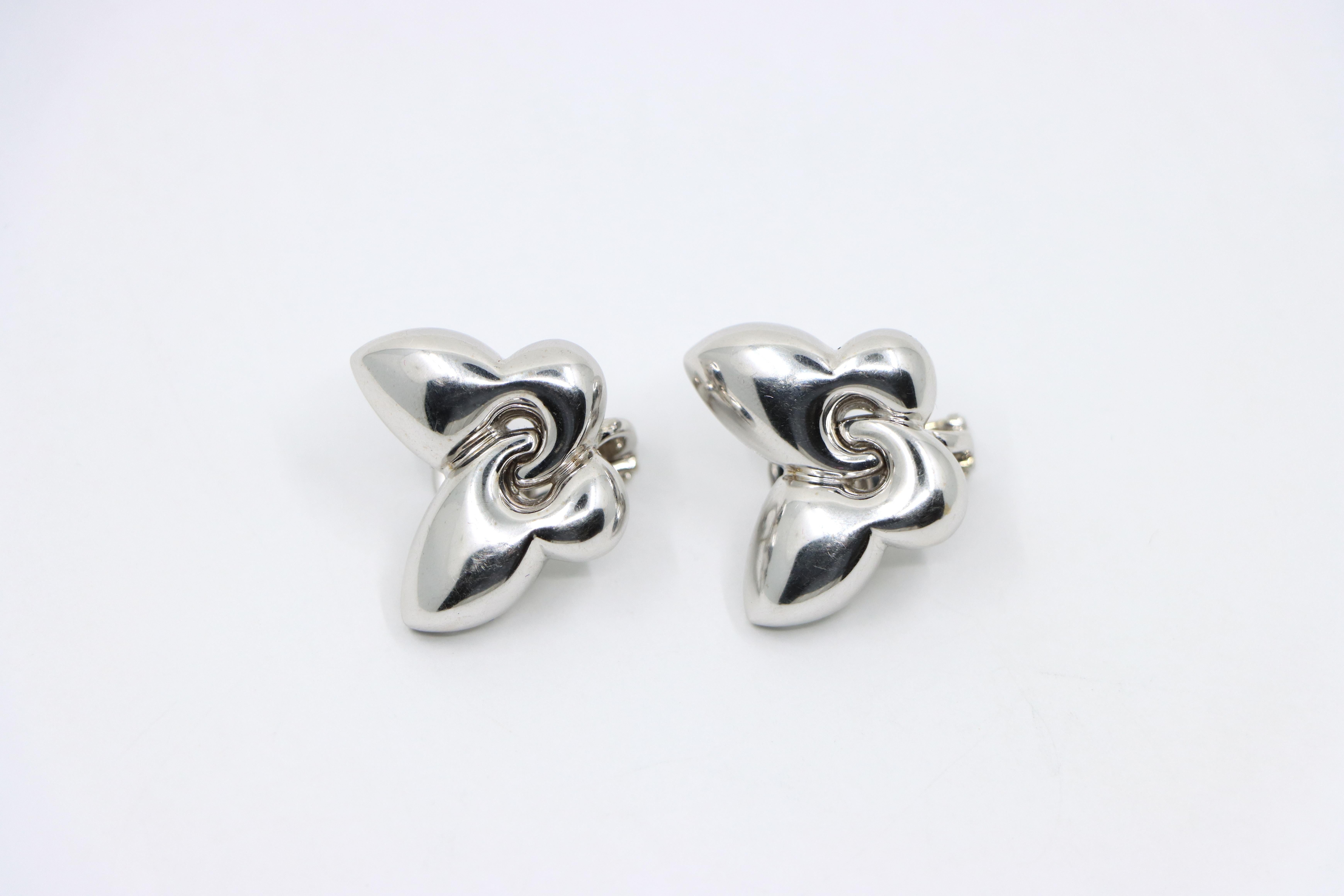 Bulgari Farfalle 18K White Gold Butterfly Earring For Sale 4