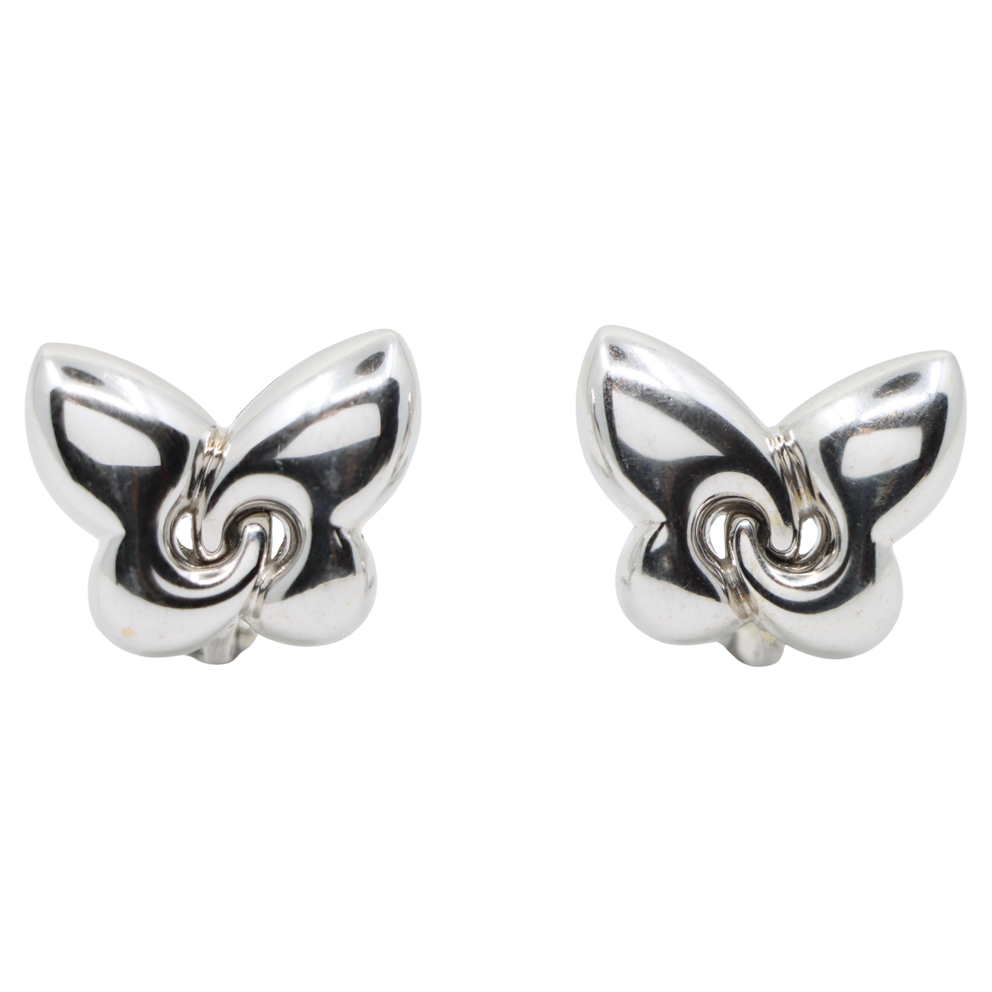Bulgari Farfalle 18K White Gold Butterfly Earring