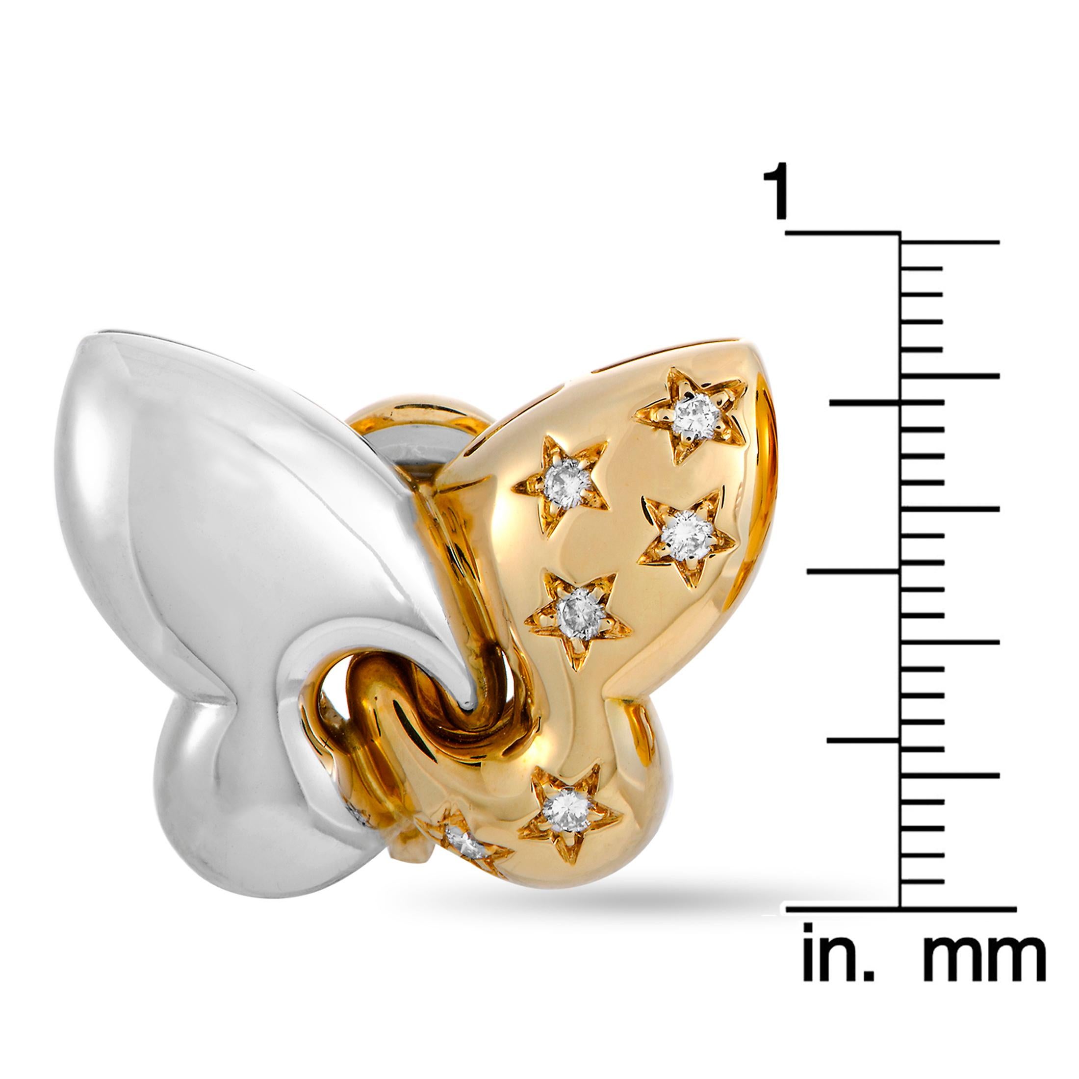 gold butterfly clips for earrings