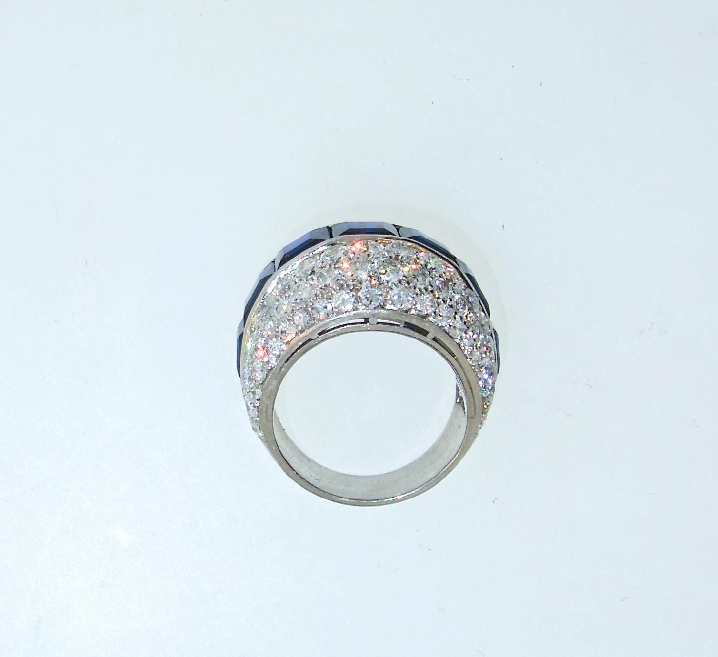 Bulgari Fine Sapphire and Diamond Ring In Excellent Condition In Aspen, CO