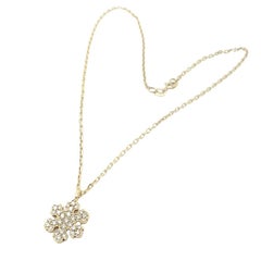 Bulgari Fiocco di Neve Snowflake Diamond Yellow Gold Pendant Necklace