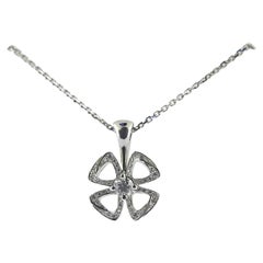 Bulgari Fiorever Diamond White Gold Pendant Necklace