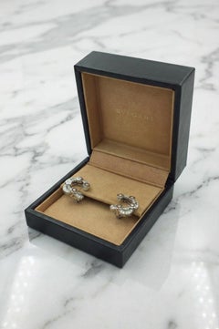 Bulgari Fiori Diamant-Ohrringe 18K Weißgold 1,45 Karat Florales Design