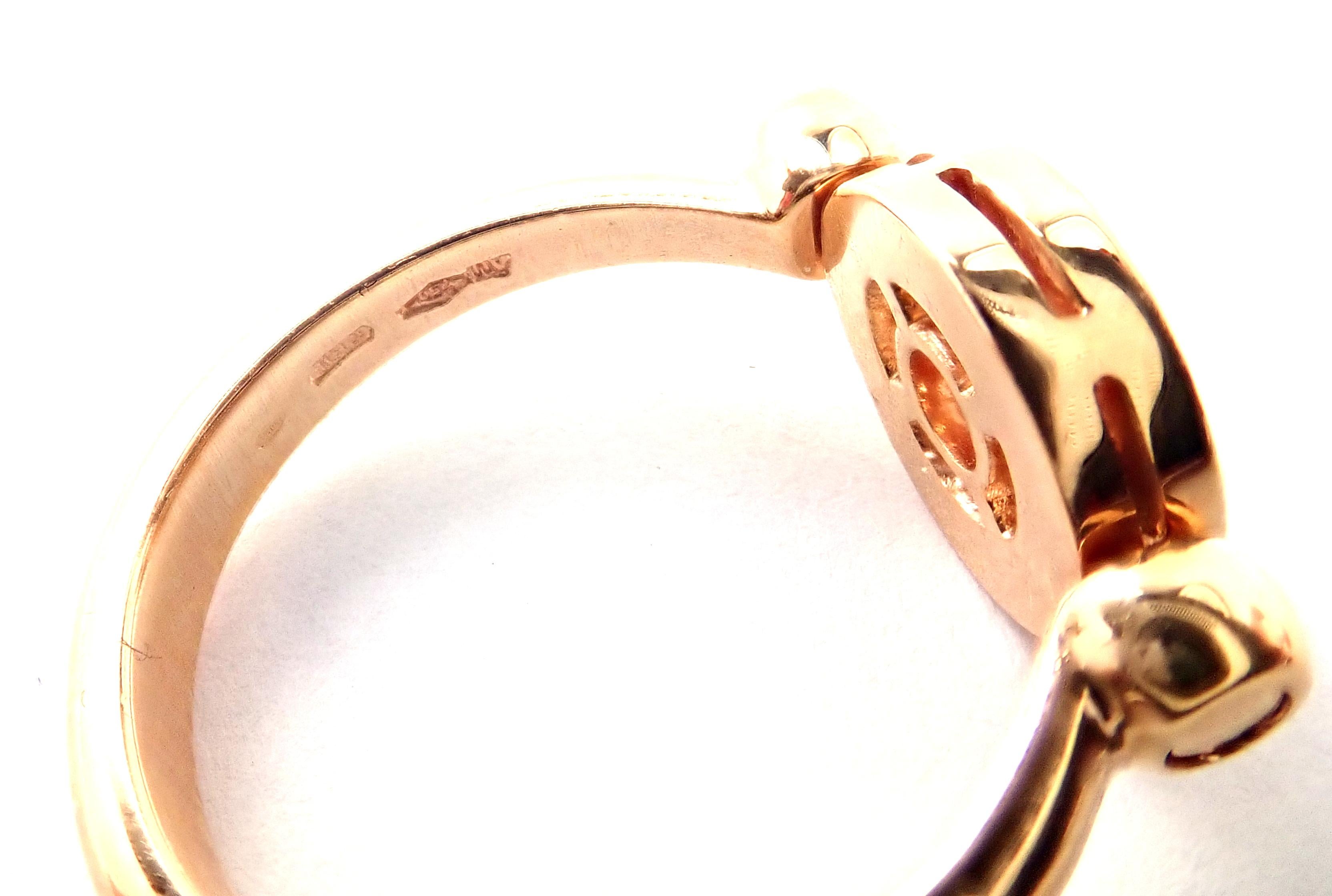 Bulgari Flip Diamond Rose Gold Band Ring For Sale 3