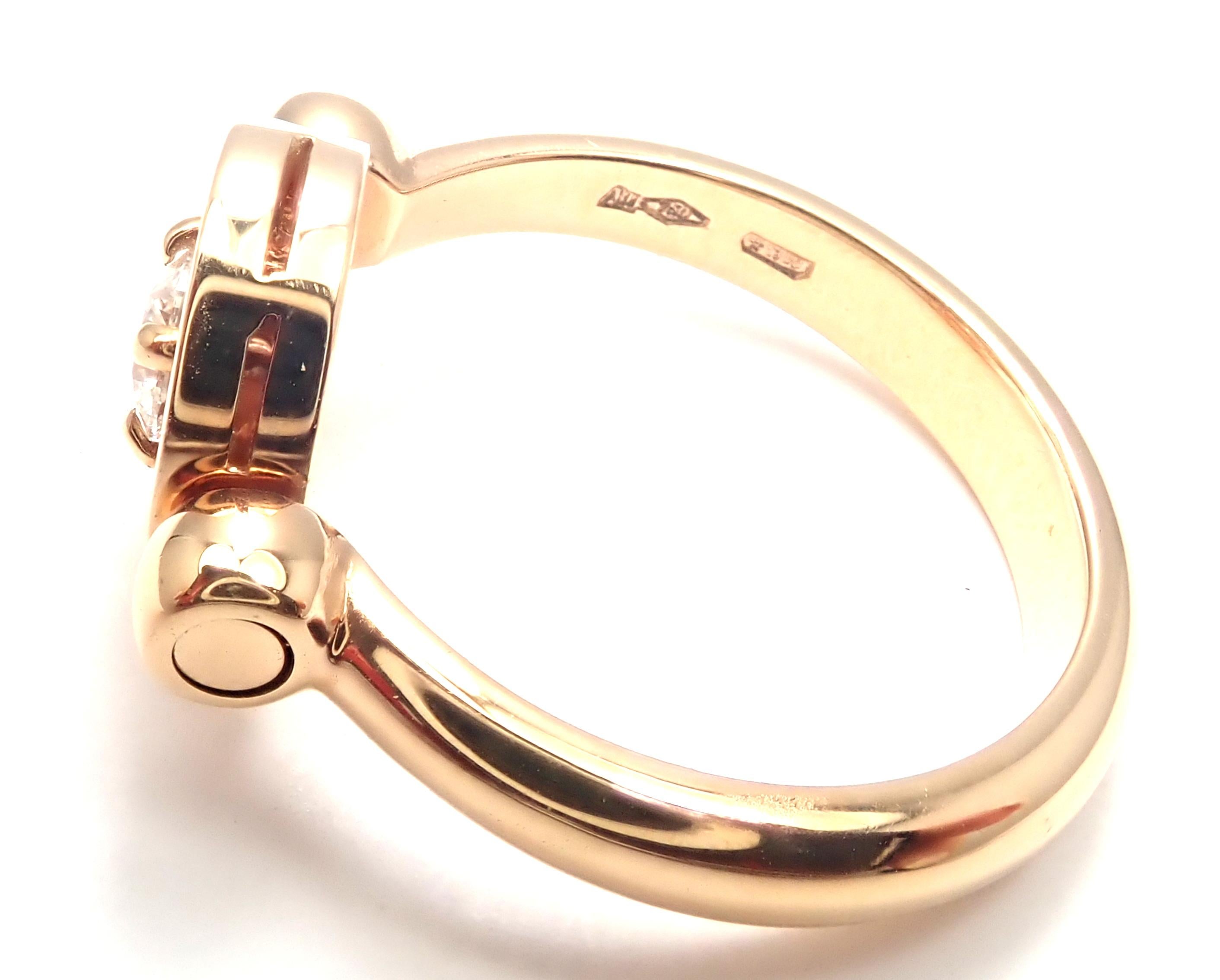Bulgari Flip Ring aus Roségold mit Diamanten im Zustand „Hervorragend“ im Angebot in Holland, PA