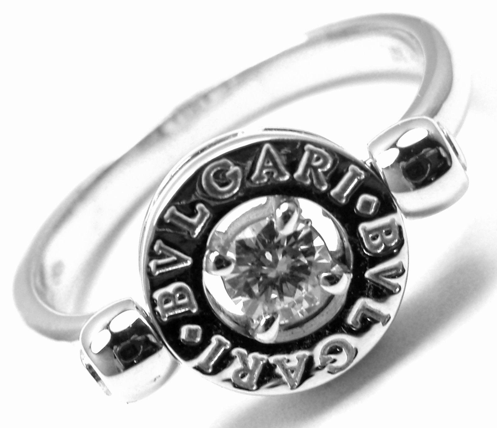Bulgari Flip Diamond White Gold Band Ring For Sale 1