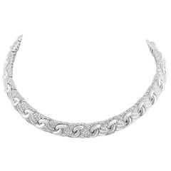 Bulgari Full Diamond Pavé White Gold Necklace