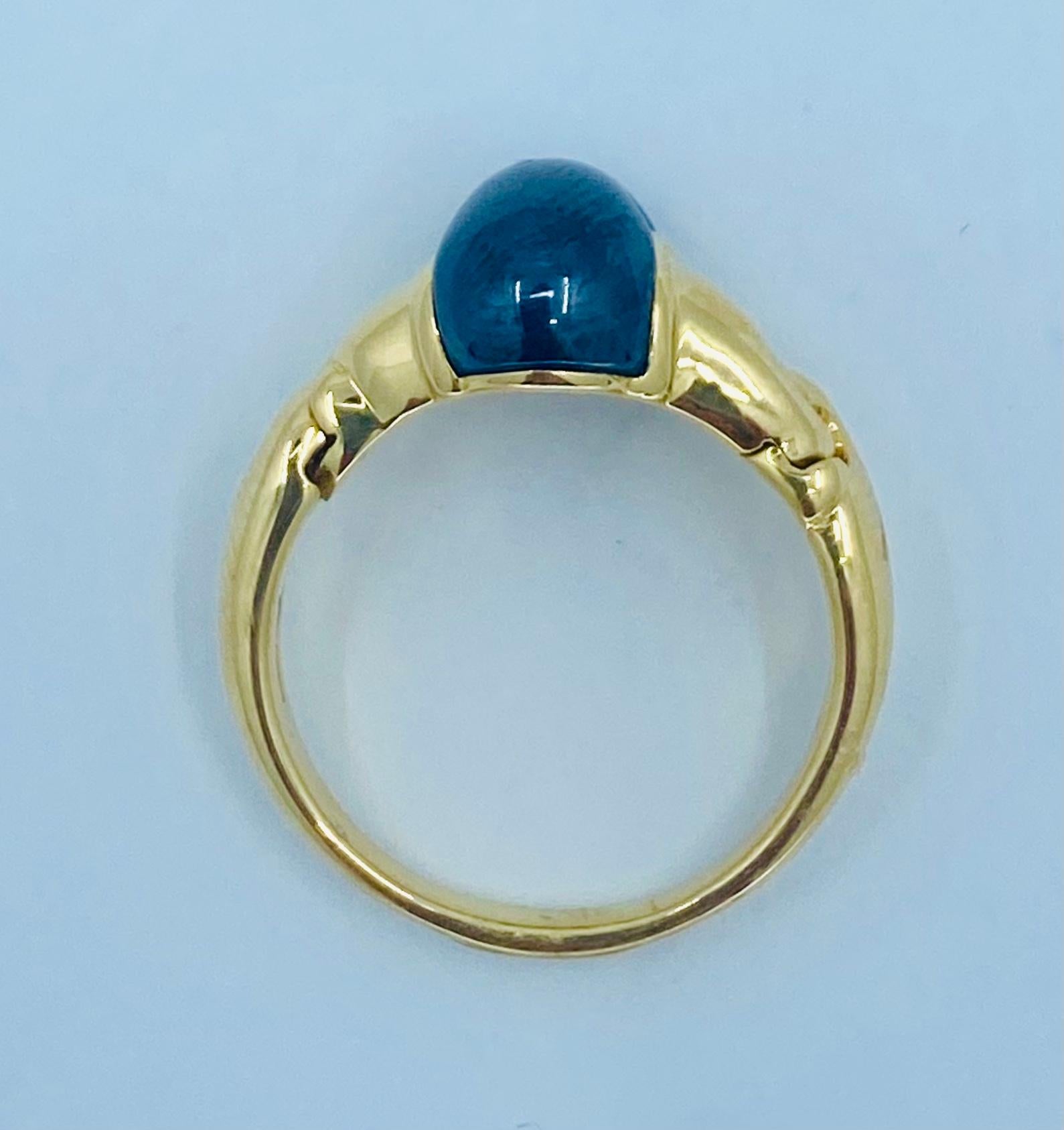Women's or Men's Bulgari Gancio Gold Ring Hematite For Sale