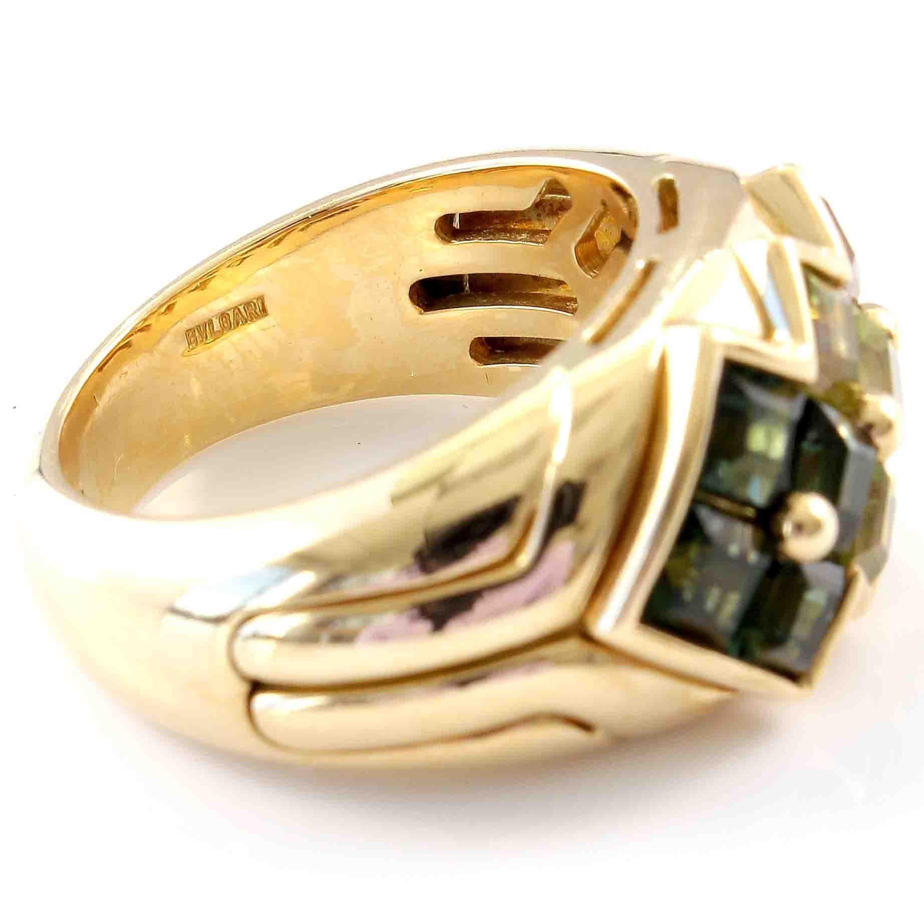 Women's Bulgari Gemstone Gold Ring