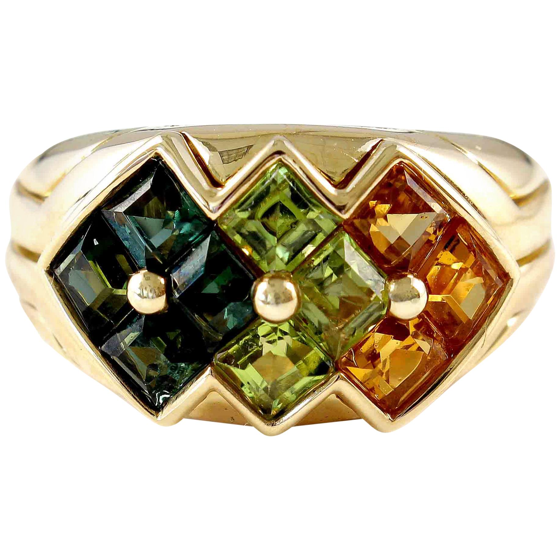 Bulgari Gemstone Gold Ring