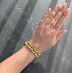 Bulgari Georges L'Enfant 1970's 18K Gold Vintage Woven Mesh Link Bracelet