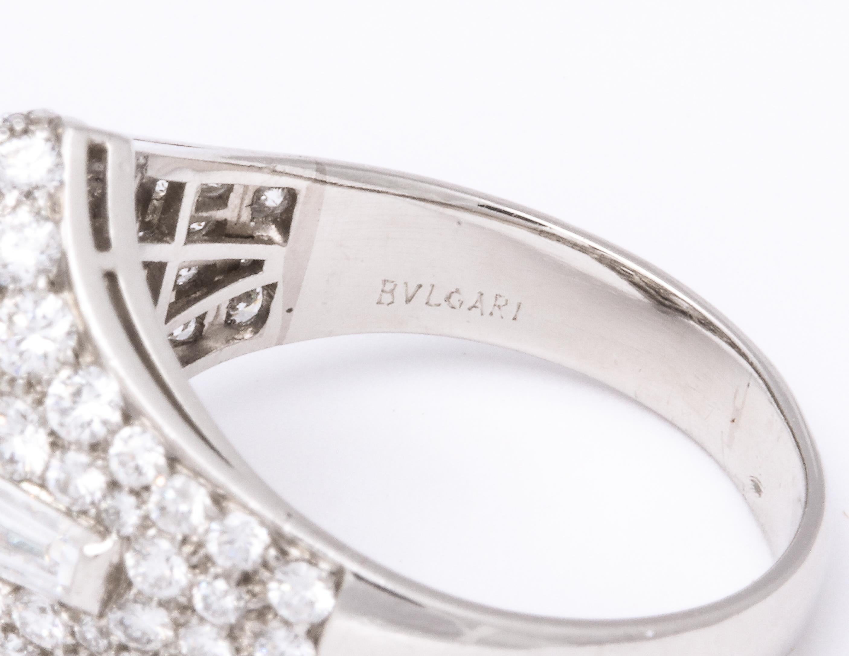 Bulgari GIA Certified 3.06 Carat Marquise Diamond Ring In Excellent Condition In Bal Harbour, FL