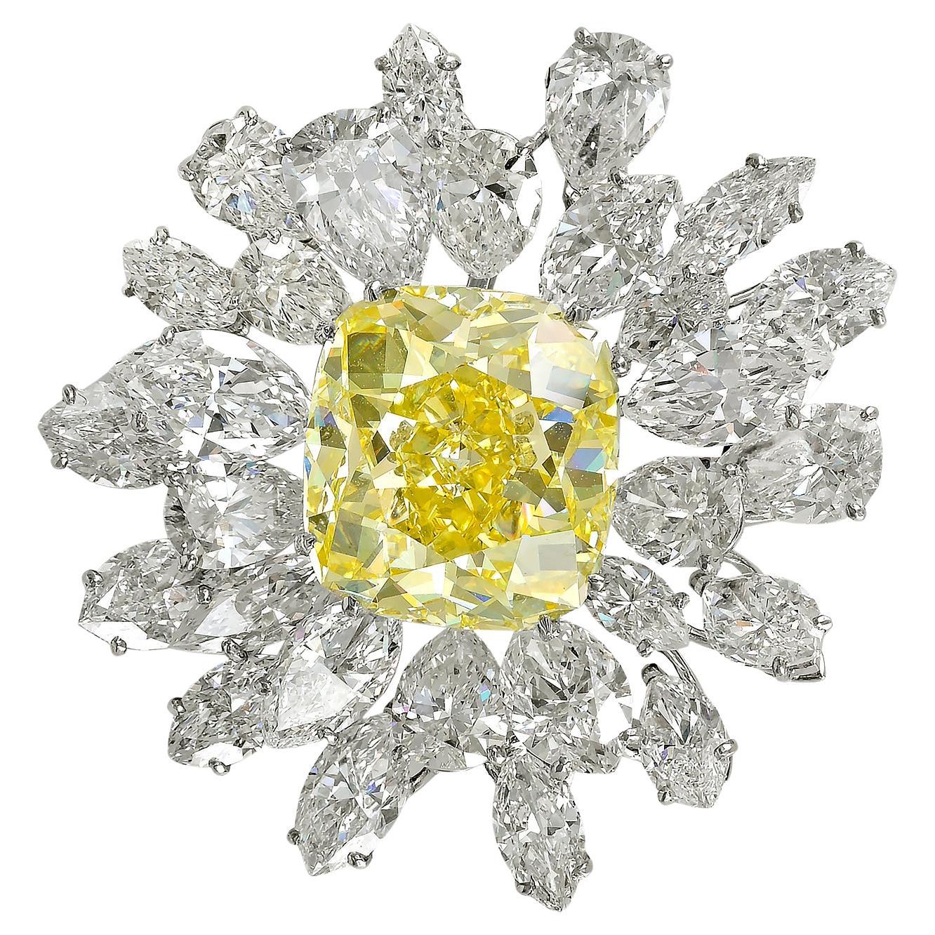 Bulgari GIA-zertifizierte Vintage-Diamantenbrosche um 1960 im Angebot