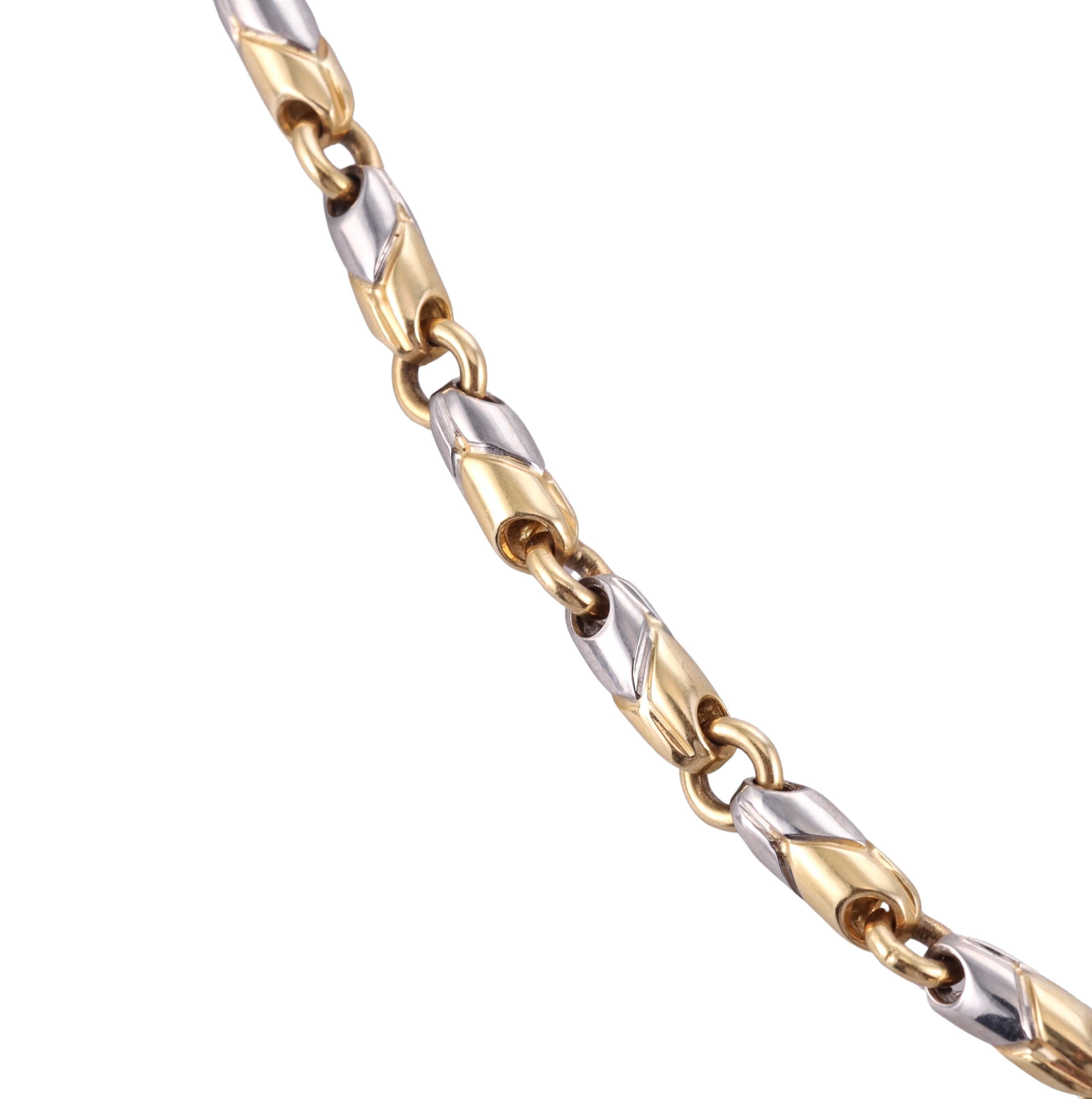 Bulgari Halskette aus Gold und Stahl mit Moneten-Anhänger im Zustand „Hervorragend“ im Angebot in New York, NY