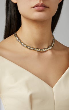 Bulgari Parenthesis-Halskette aus Gold und Stahl