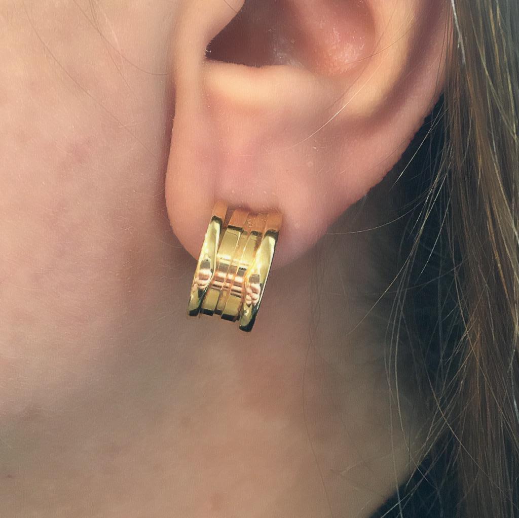 Women's or Men's Bulgari Gold B Zero-1 Hoop Earrings