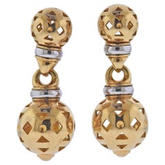 Bulgari Gold Ball Drop Earrings