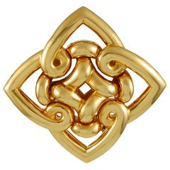 Vintage Bulgari Gold Brooch Pin