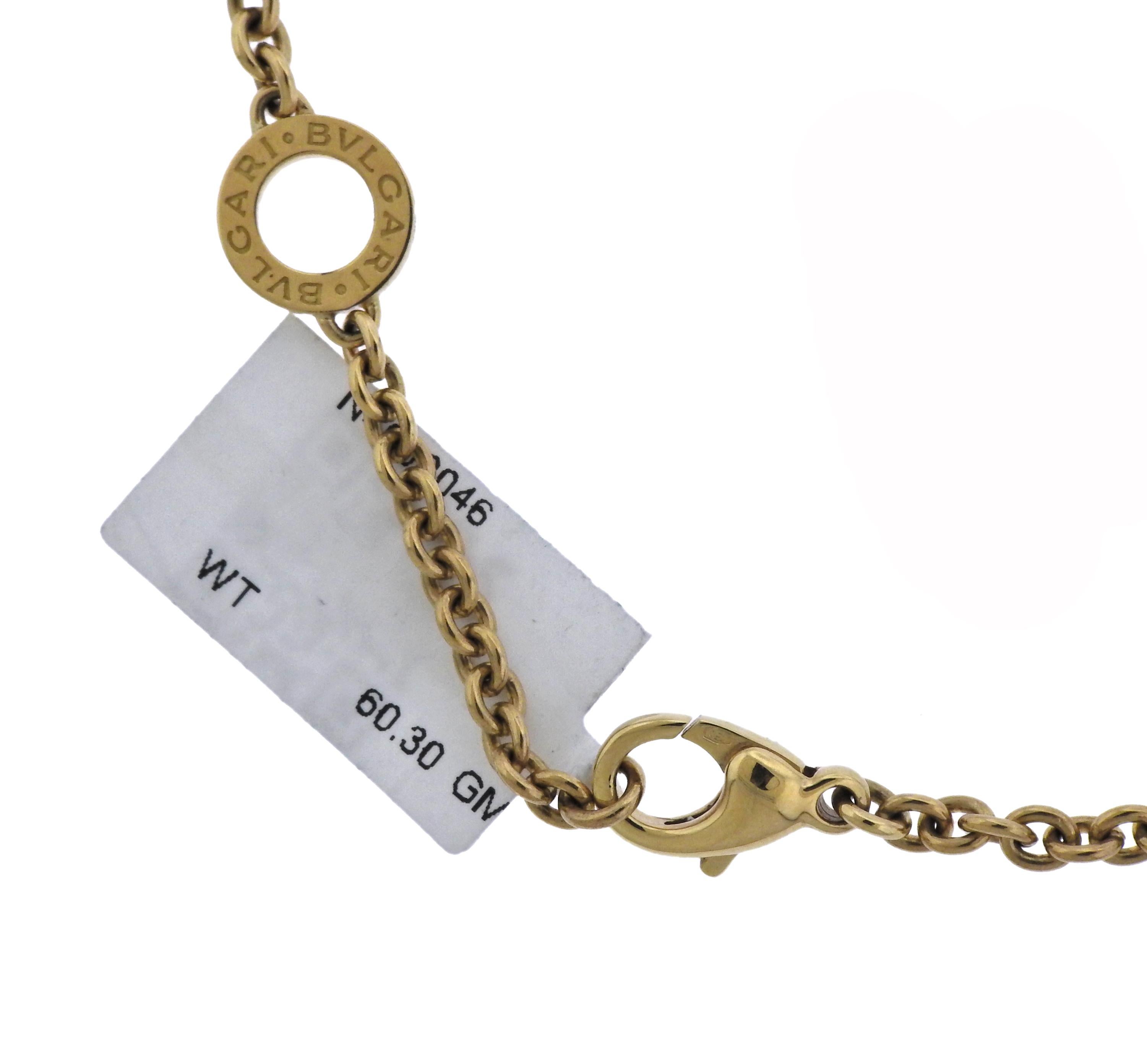 Bulgari Gold Circle Station Long Necklace In Excellent Condition In Lambertville, NJ