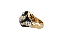 Bulgari Gold, Diamant und Onyx Naturalia Ring
