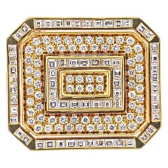 Brosche/Anstecknadel in Gold mit Diamanten
